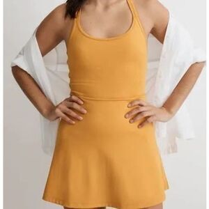 NWT Madewell Women's Yellow Tungsten Glow Flex Cutout Fitness Dress‎ Size XS